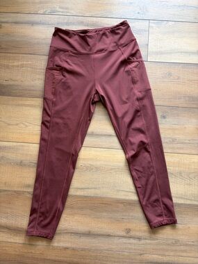 Columbia High-Waist Pocket Leggings in Rust